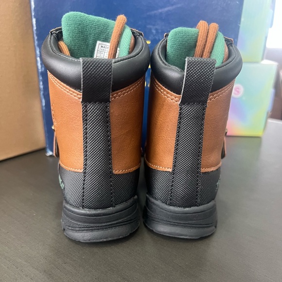 Polo by Ralph Lauren Boys Sz 7 Tan/Chocolate Colbey Boots - Picture 4 of 8